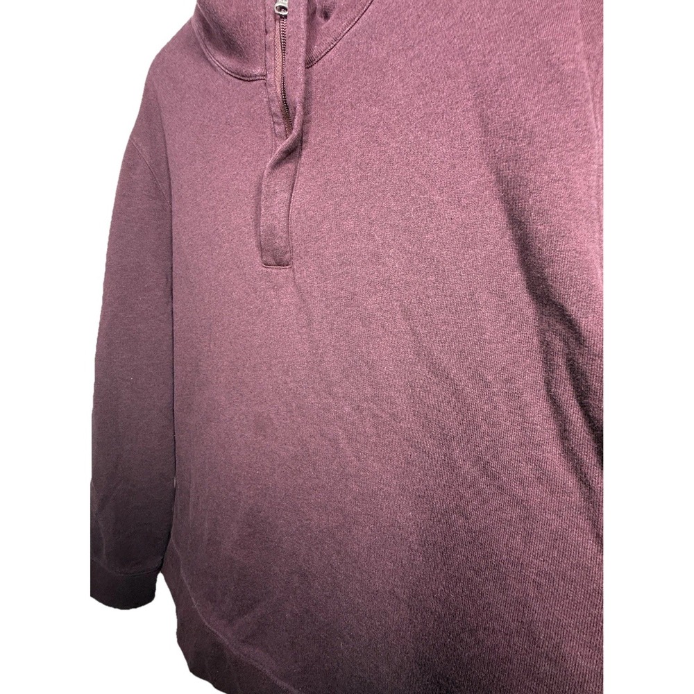UNTUCKit Corral Mens XXX Large 3XL Red Maroon 1/4 Zip Mock Neck Pullover Sweater - Picture 4 of 9